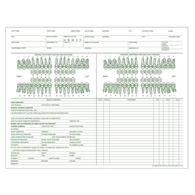 Dental Examination Forms - Patterson Office Supplies