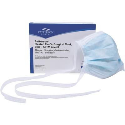 Patterson® Pleated Tie-On Surgical Masks – Blue, 50/Box - Patterson ...