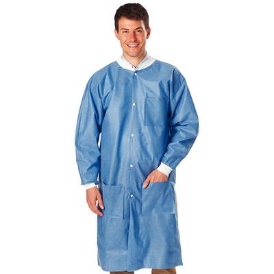 Patterson® Premium Lab Coats, 10/Pkg - Ceil Blue, Medium