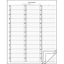 Padded Scheduling Sheets - 15 Minute, 2 & 3 Column