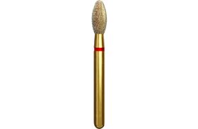 Instruments diamantés multicouches à usage multiple Alpen – FG, grain fin, rouge, forme ovoïde/oblongue, n° 379