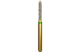 Instruments diamantés multicouches à usage multiple Alpen – FG, gros grain, vert, cylindre biseauté, 5/emb.