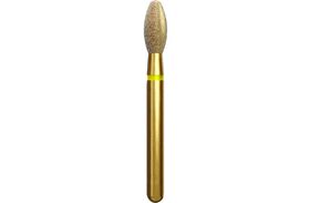 Instruments diamantés multicouches à usage multiple Alpen – FG, grain extra fin, jaune, forme ovoïde/oblongue, n° 379