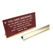 Metal Sign Holders, 8" W x 1" H x 1-1/2" D