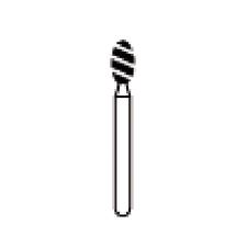 NTI® Turbo Diamond Burs – FG, Super Coarse, Black, Football, #SC379-T, 2.3 mm Diameter, 4.5 mm Length, 5/Pkg