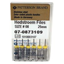 Patterson® Single Use Hedstrom Files – 25 mm, 0.02 Taper, 6/Pkg