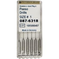 Patterson® Peeso Endodontic Drills – 32 mm Length, 6/Pkg