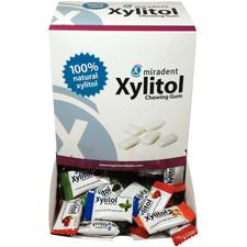 Gomme à mâcher Miradent au xylitol – 2 pièces/paquet, 200 paquets/boîte, assortiment de saveurs