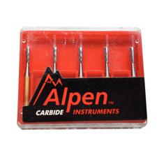 Fraises au carbure pour taille et finition Alpen® – FG, poire allongée, 12 cannelures, bout arrondi, 5/emb.