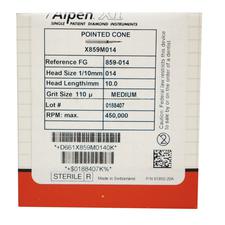 Alpen® x1 Single Use Diamond Burs – FG, Medium, Gray, 25/Pkg