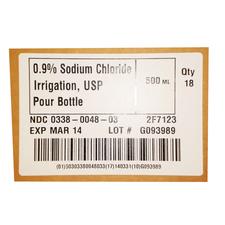 0.9% Sodium Chloride Irrigation, USP, Plastic Pour Bottle