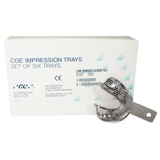 COE® Impression Trays – Depressed Anterior Full Set, Perforated, 6/Pkg