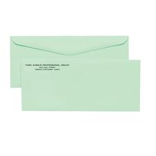 Envelope – #9, Gummed-Flap, Personalized, 8-7/8" W x 3-7/8" H, 500/Pkg Available in Blue or Green paper stock