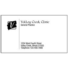 100 lb Smooth Business Cards, Personalized, 3-1/2" W x 2" H, 500/Pkg