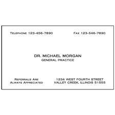 100 lb, Classic® Linen Business Cards, Personalized, 3-1/2" W x 2" H, 500/Pkg