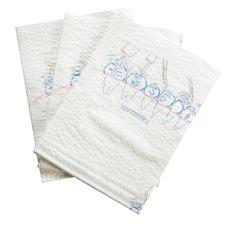 TIDI™ Tooth Patient Towels and Bibs – 2-Ply Tissue with 1-Ply Poly, 13" x 18", 500/Pkg