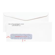 Single Window Envelopes - Self-Seal, Security-Lined, White, Personalized,
9-1/2" W x 4-1/8" H, 500/Pkg