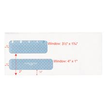 Double Window Envelope, Redi-Seal, Security Lined, White, 8-7/8" W x 3-7/8" H, 500/Pkg