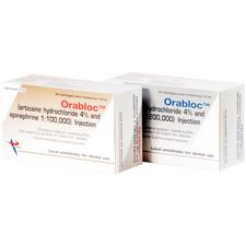 Orabloc® 4% Articaine HCl with Epinephrine – 1.8 ml Injection Cartridges, 50/Pkg