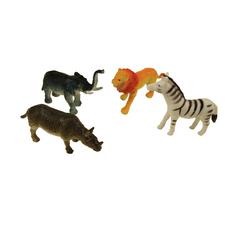Assorted Plastic Zoo Animals, Assorted, 2-1/2", 12/Pkg