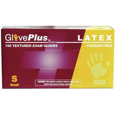 +AMMEX® GlovePlus® Powder-Free Textured Latex Gloves, 100/Box