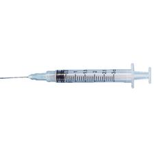 Patterson® Endodontic Syringe with Irrigation Needle – 3 cc Luer Syringe with Side-Vented Needle, 100/Pkg
