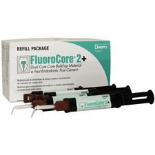 Recharge de matériau de reconstitution coronaire à double polymérisation FluoroCore 2+, seringue de 4,75 g