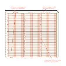 Mid-Size Time Flex Appointment Books - Week-in-View, 12-1/2" x 11", 15 Min Intervals (113)