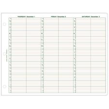 Regular Dated Week-in-View Looseleaf Appointment Sheets, 11" W x 8-1/2" H