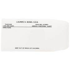 Drug Envelopes, Gummed-Flap, Personalized, 4-1/4" W x 2-1/2" H, 500/Pkg