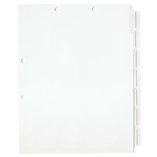 Writable 7-Tab Chart Divider Set, 11" x 8-1/2" with 1/2" tab extensions, 30 Sets/Box