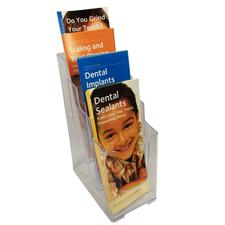 Deflecto 4-Tier Literature Holder, 4-7/8" W x 10" H x 8" D
