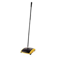 Rubbermaid® Dual Action Floor and Carpet Sweeper, Black/Yellow