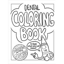 Dental Coloring Book , 8-1/2" W x 11" H, 25/Pkg
