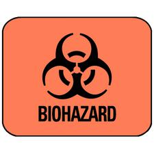 Biohazard Label, 1-1/4" W x 1" H, 500/Roll
