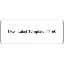 Blank Laser Label, 2-5/8" x 1" (30 per page), 100 Sheets/Pkg