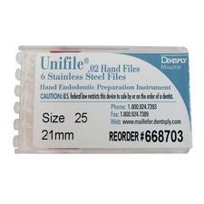 Unifiles® Stainless Steel Hand Files – 21 mm, 6/Pkg