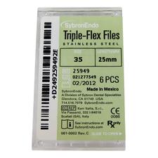 Limes Triple-Flex® Endo en acier inoxydable - 25 mm de longueur, 6/emballage