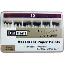 Pointes de papier absorbantes Dia-ISO GT™ - cône 0,06, ISO-GT, 100/emballage