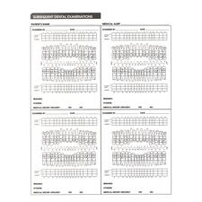 Dental Subsequent Exam Form, 80 lb Offset Stock, 8-1/2" W x 11" H, 100/Pkg