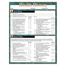 Medical Health History, Dark Green Border ColorForms™, 8-1/2" W x 11" H, 100/pkg