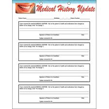 Medical History Update, Mouth ColorForms™, 8-1/2" W x 11" H, 100/Pkg