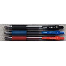 Sarasa Retractable Gel Pens, Clear Barrel, Medium Point, 0.7 mm, 12/Box