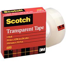 Scotch Transparent Tape, 1" Core