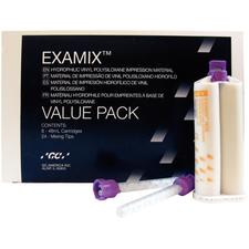 Matériau pour empreintes à base de polysiloxane de vinyle EXAMIX™ NDS - Emballage valeur de 8 pièces avec embouts
