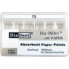 Pointes de papier absorbantes Dia-ISO GT™ - cône 0,04, ISO-GT, 100/emballage