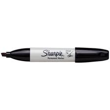 Sharpie Chisel Tip Markers, Black, 12/Box