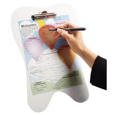 Tooth Clipboard, 15" H, White