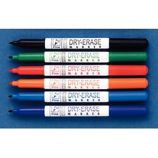 Low Odor Dry Erase Markers, 6 Marker Set, Fine Point