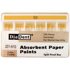 Absorbent Paper Points – Spill-Proof Box, ISO Sizes, 200/Box